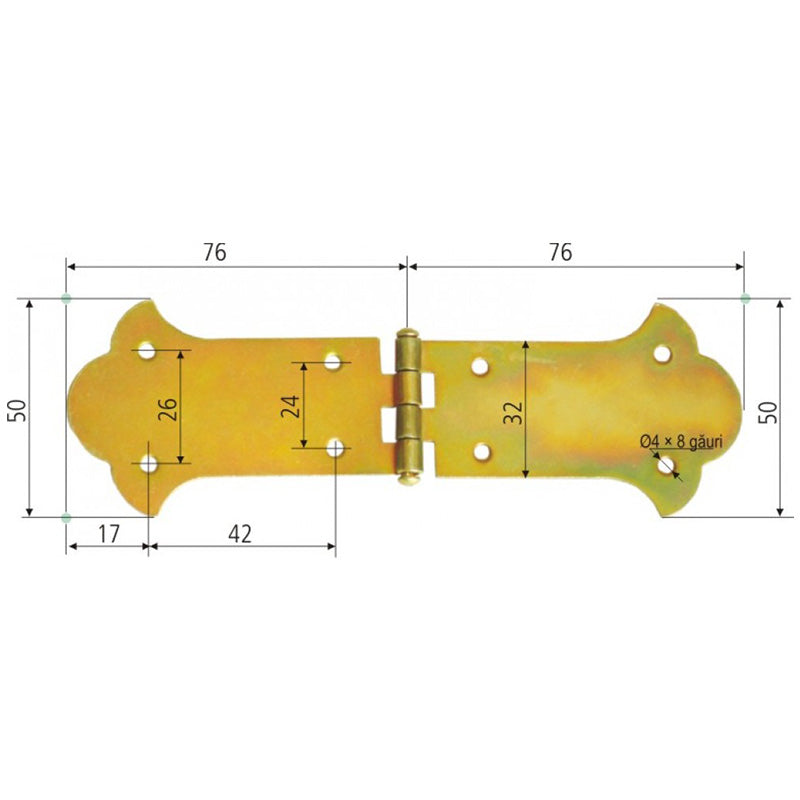 Balamă ornamentală pentru cufere, feronerie decorativă P&P