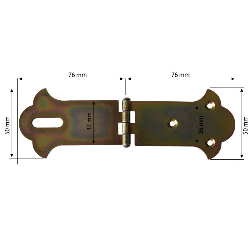 Balamă cu inel lacăt pentru cufere 76 × 50 mm P&P 0003-80