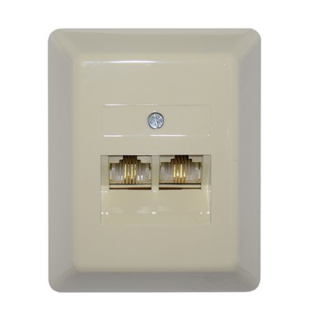 Priză dublă 8P4C pentru telefon 01-7100