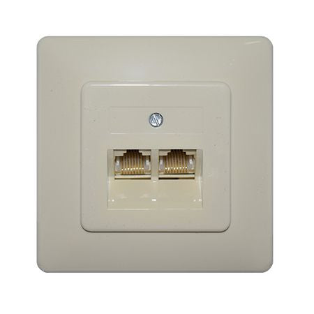 Priză UTP 8P8C dublă, montaj rapid, rețea Ethernet 01-7130