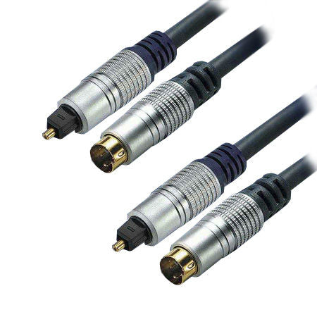 Cablu optic Toslink & SVHS 1, pentru transfer semnal audio și video 02-7095