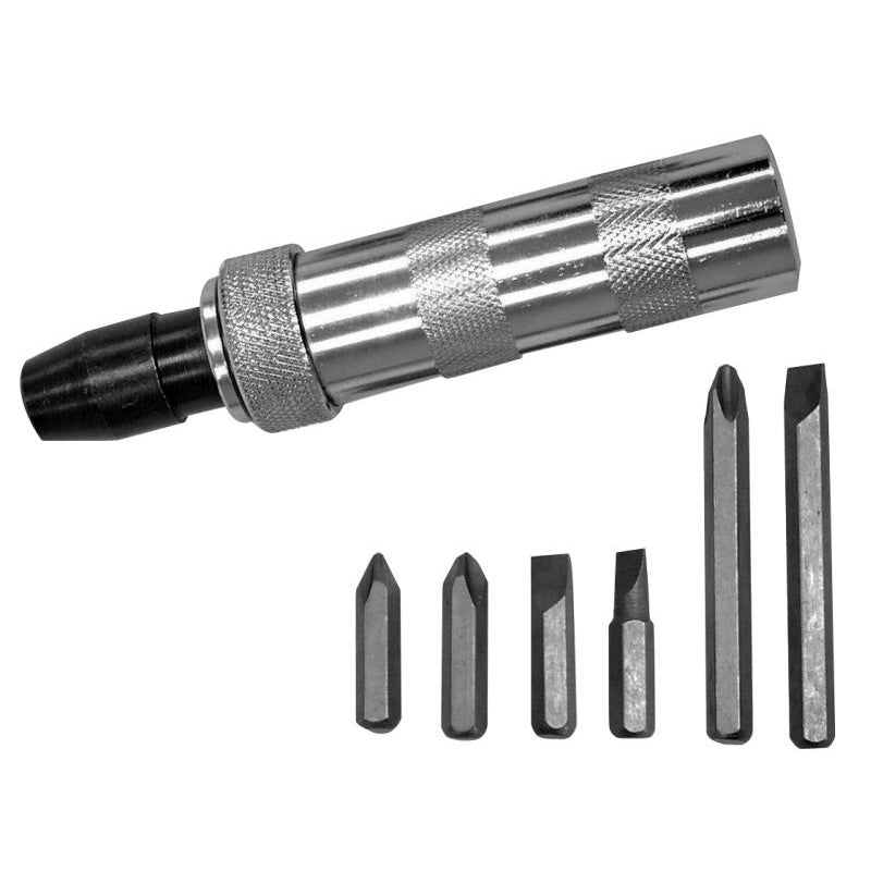 Șurubelniță de impact cu vârfuri 6 piese, ambalaj plastic MEGA 10007