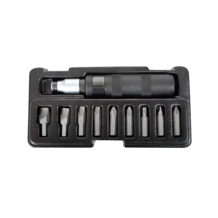 Set de 9 piese cu șurubelniță de impact bidirecțională PROLINE 10016