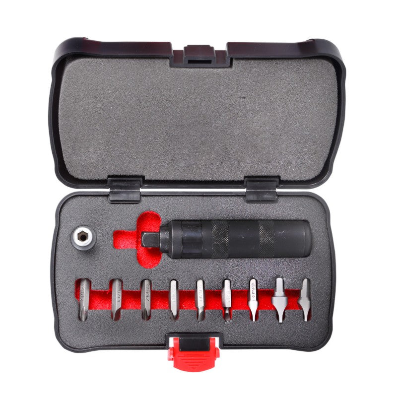 Set de 9 piese cu șurubelniță de impact bidirecțională PROLINE 10016