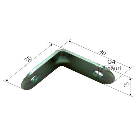 COLTAR METALIC DREPTUNGHIULAR 24/55X55MM
