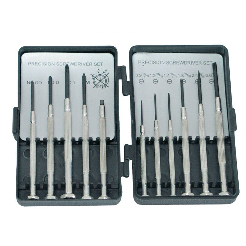 Set șurubelnițe precizie 11 piese cu cutie plastic MEGA 10221