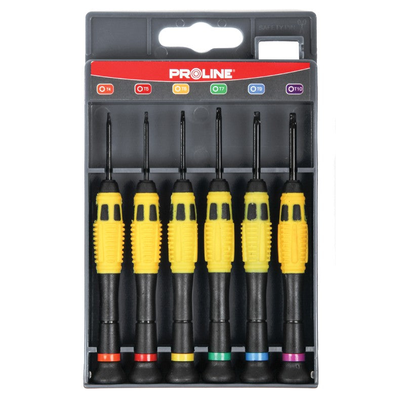 Set șurubelnițe precizie Ni-Cr-Mo cu mâner PROLINE Plate + Phillips