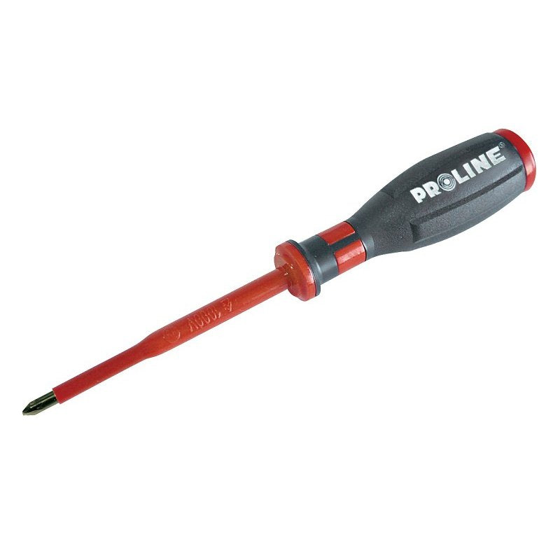 Șurubelniță izolată Pozidriv PZ PROLINE cu mâner cauciucat 80 mm PZ1