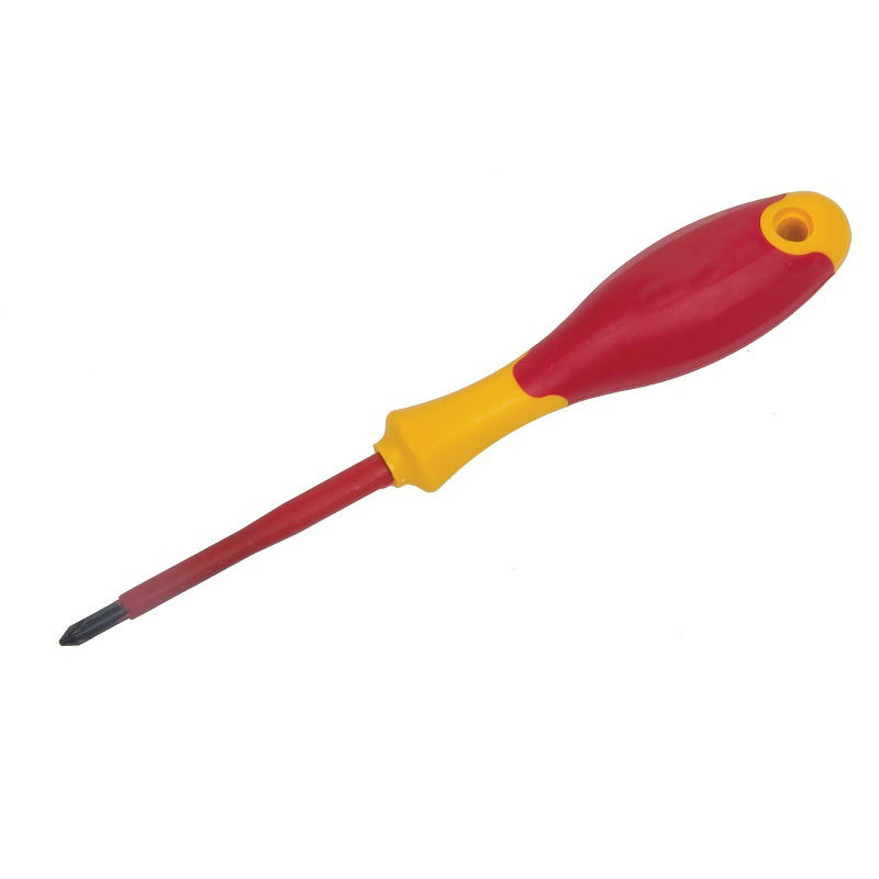 Șurubelniță izolată cu mâner cauciuc, pentru electricieni, POLONIA PH2 × 100 mm