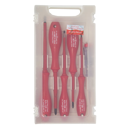 Set de șurubelnițe cu izolație din PVC și tester de curent, 5 piese, 10540