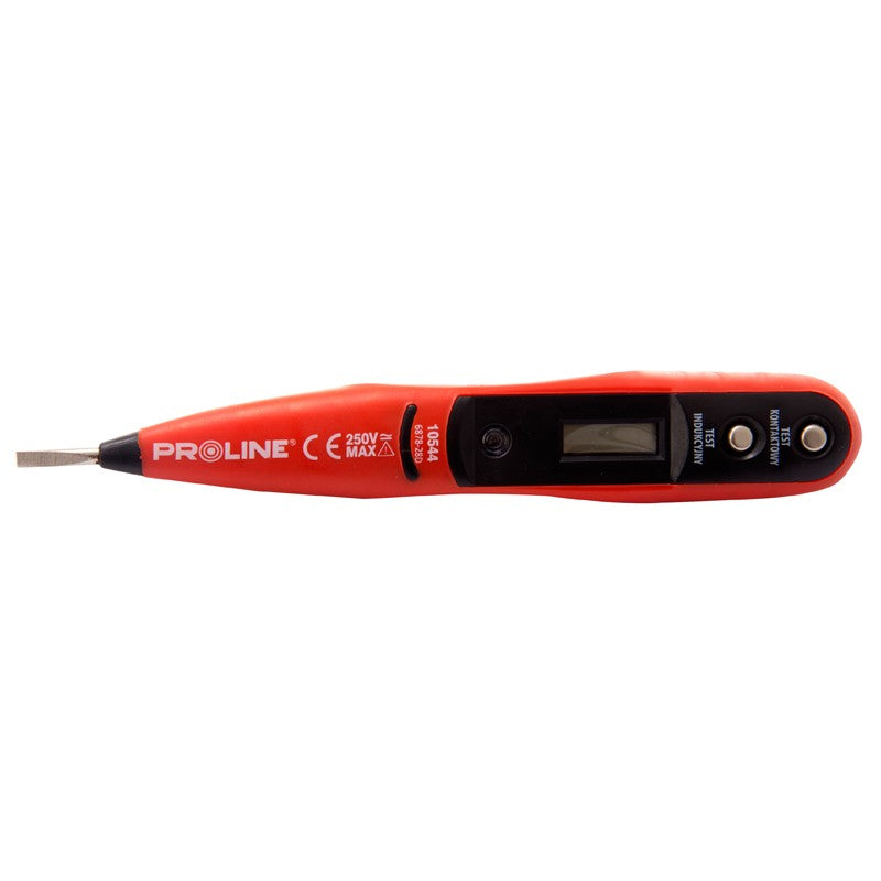 Indicator tensiune cu ecran LCD și bec 12-220 V, 160 mm, PROLINE 10544