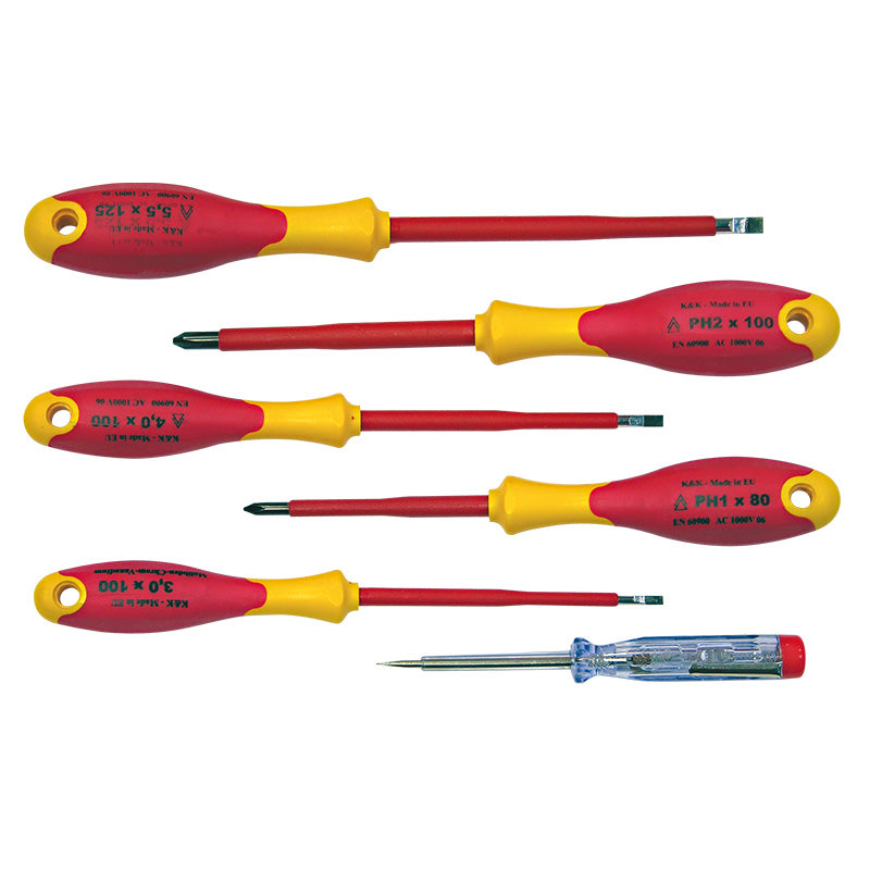 Set șurubelnițe izolate ABS Plate și PH cu tester, 6 piese Polonia 10598