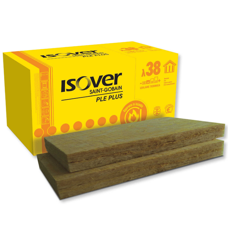 Vata Minerala Bazaltica isover 100x600x100 Ple 100 - 3.6 Mp Aluminiu
