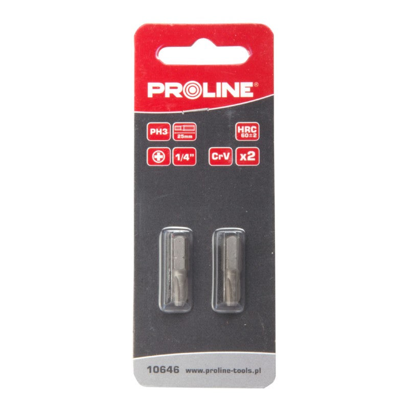 Vârfuri Philips PROLINE, oțel S2, set 2 bucăți