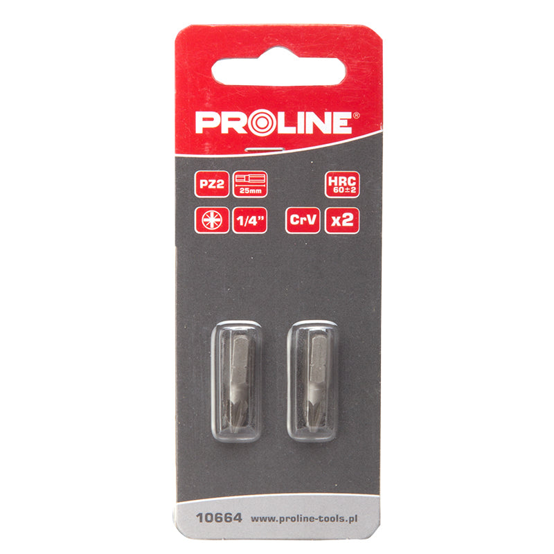 Vârfuri Torx PROLINE 1/4 inch, lungime 25 mm, oțel S2, diverse tipuri