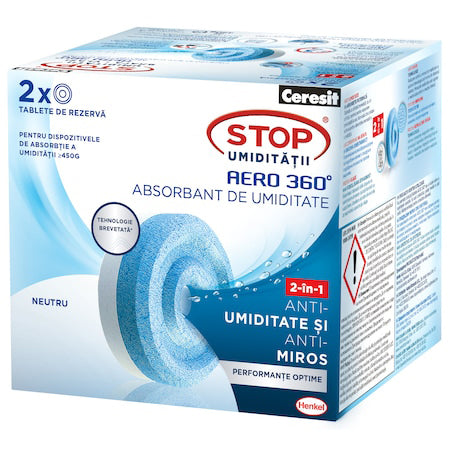 Rezerve Aparat Antiumiditate Ceresit Aero 360, 2 X 450 Gr Vanilie