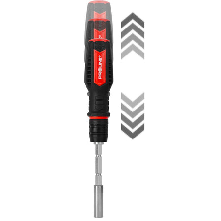 Set vârfuri și tubulare cu șurubelniță 25 piese pentru PH, plat, hex și torx PROLINE 10716