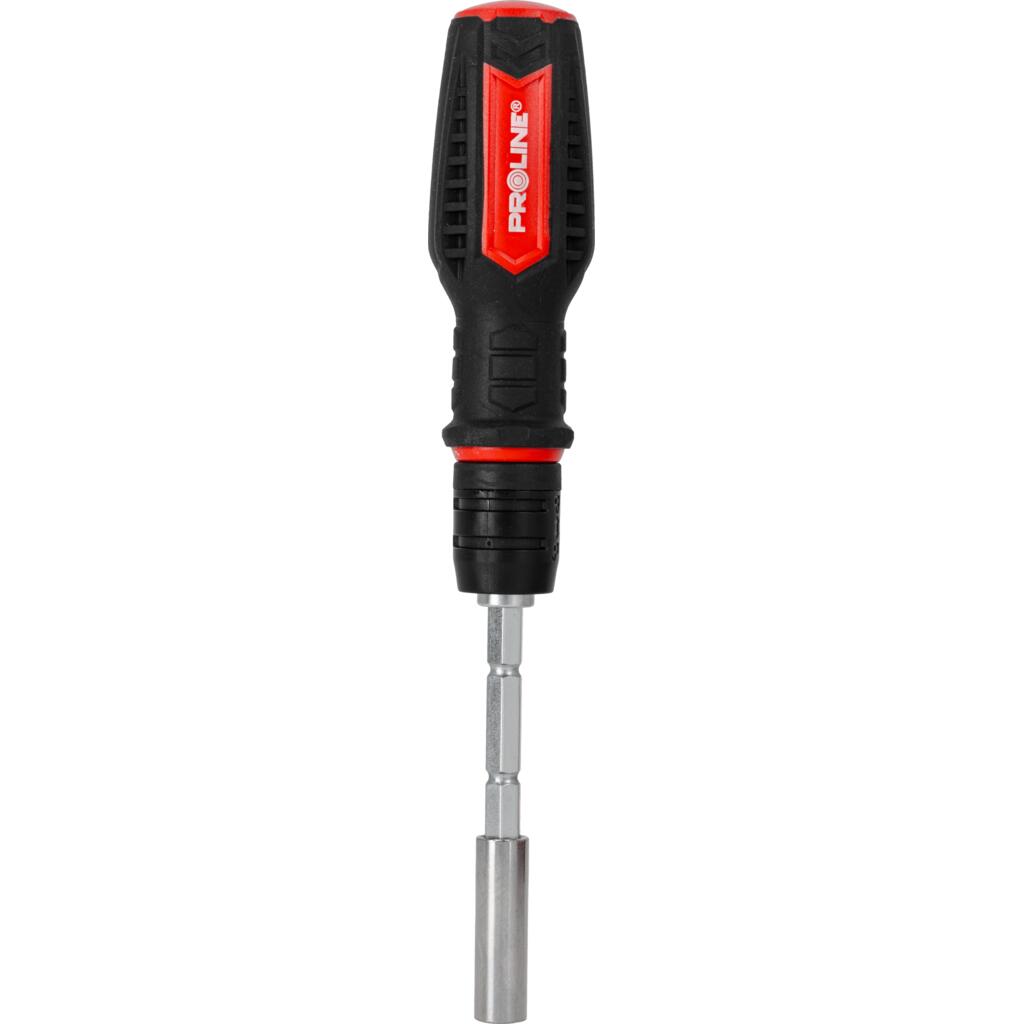 Set vârfuri și tubulare cu șurubelniță 25 piese pentru PH, plat, hex și torx PROLINE 10716