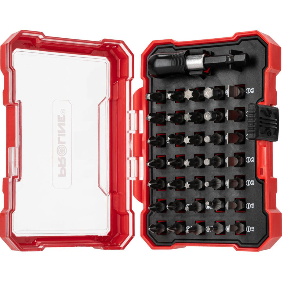 Set biți 36 piese 1/4'' cu oțel S2 și diverse profile PROLINE 10719