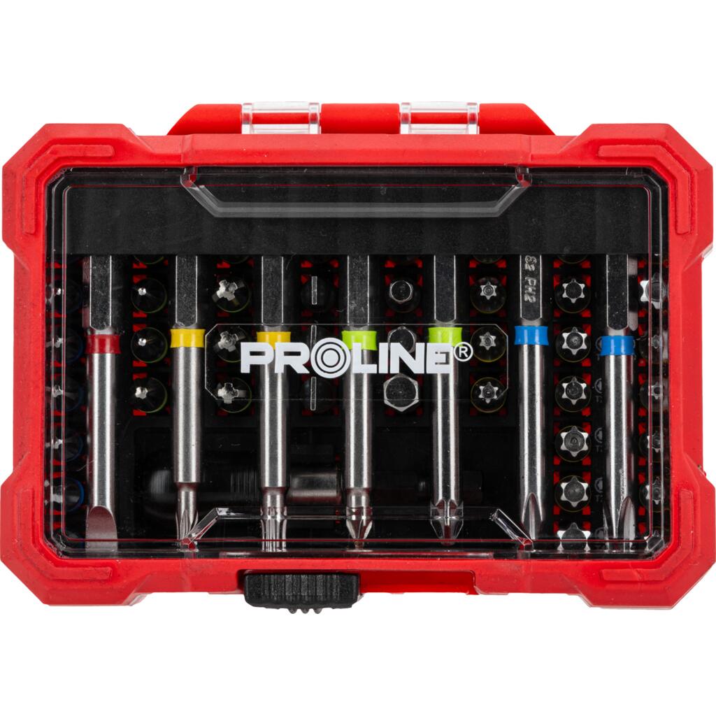 Set vârfuri 57 piese din oțel S2 pentru șurubelniță, 1/4 inchi, PROLINE 10720
