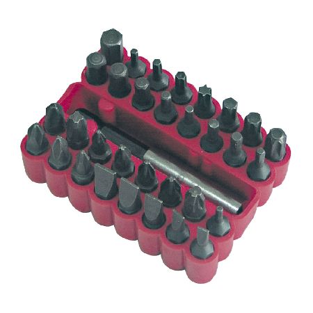 Set varfuri 1/4" 33 piese cu prelungitor magnetic, oțel crom-vanadiu MEGA 10734