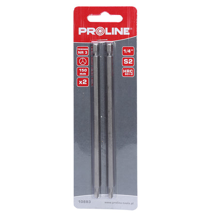 Vârfuri tri-wing 1/4" 150 mm PROLINE, set 2 bucăți