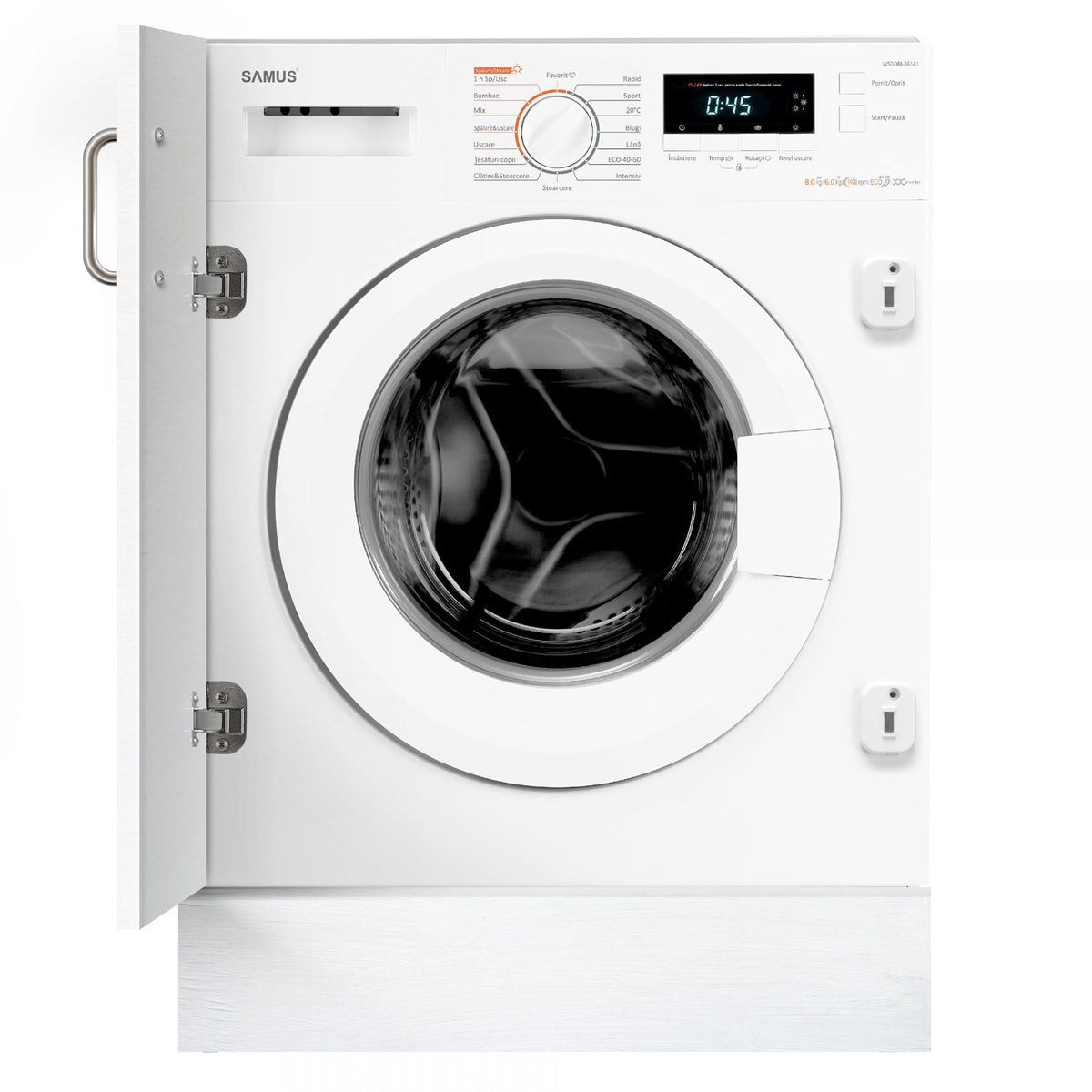 Masina De Spalat Rufe Cu Uscator Samus, 8 Kg, Uscare 6 Kg, Cls E