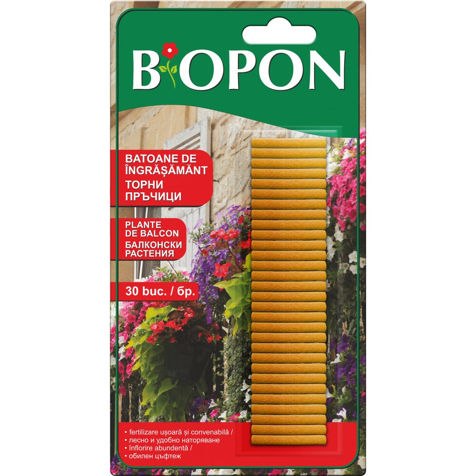 Ingrasamant Plante De Balcon Sticks Biopon, 30 Pcs.