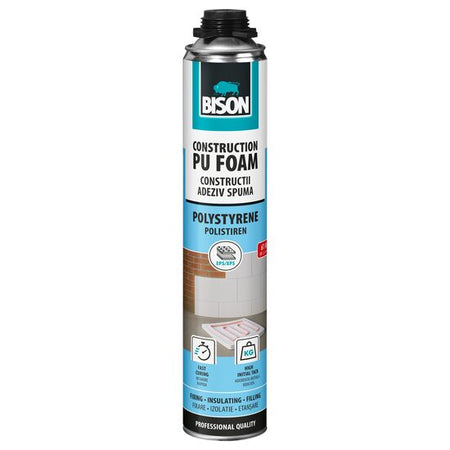 Spumă poliuretanică pentru polistiren, aplicare cu pistol, 700 ml BISON