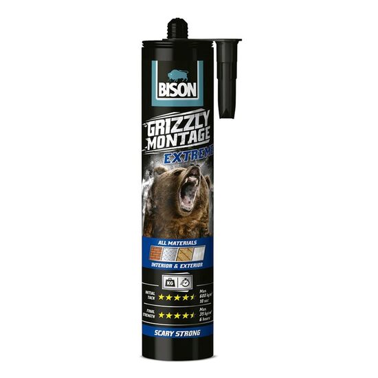 Adeziv montaj MS polimer BISON Grizzly Montage Extreme alb 435g