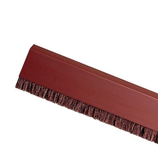 Bandă etanșare ușă cu perie, autoadezivă, PVC, 1 m, maro, ELLEN