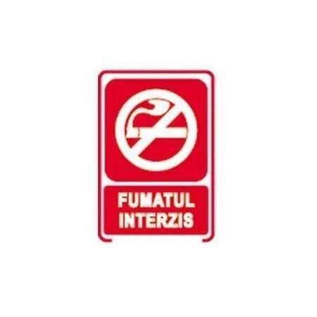 Indicator fumatul interzis, placă PVC flexibilă 15 × 20 cm, rezistentă
