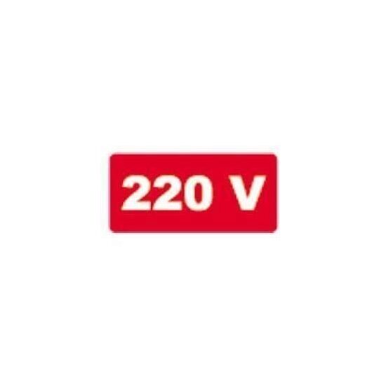 Semn avertizare 220V din PVC 10×5 cm pentru panouri electrice