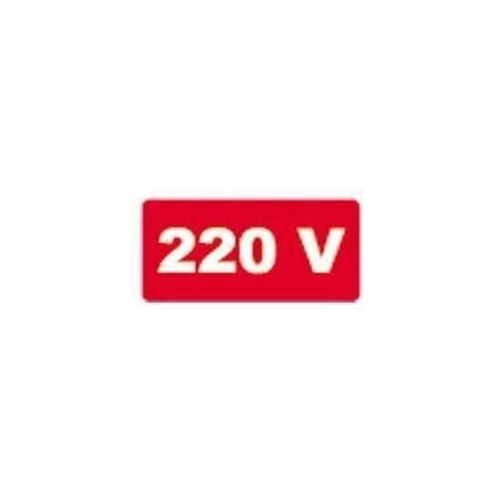 Semn avertizare 220V din PVC 10×5 cm pentru panouri electrice