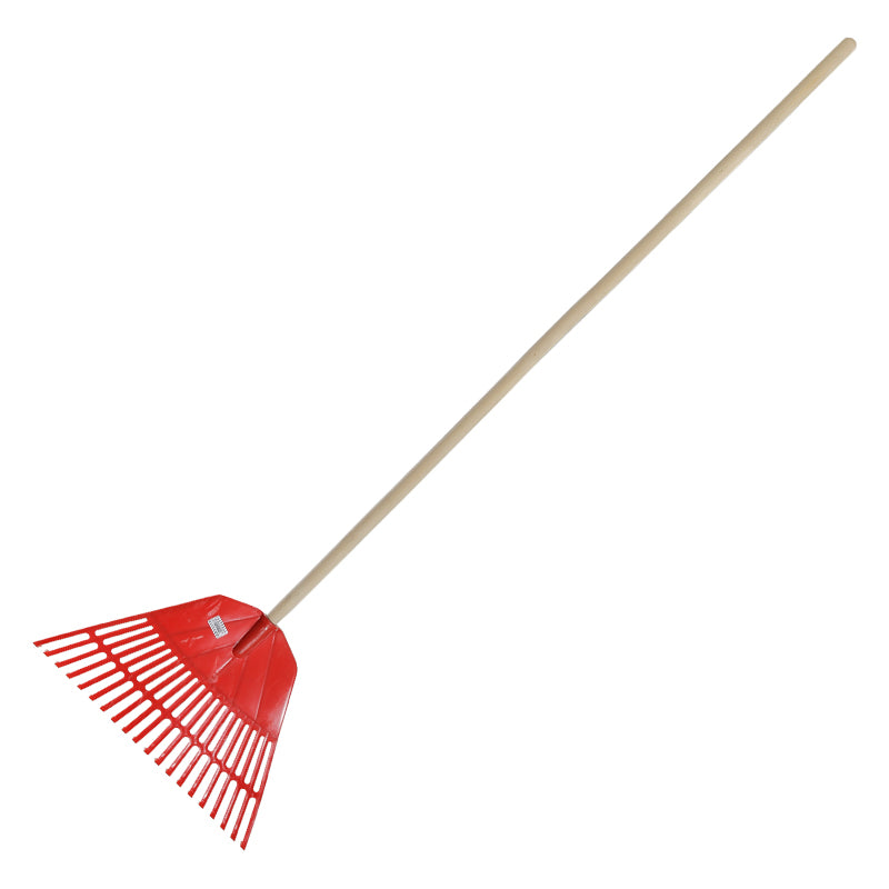 Greblă plastic cu mâner lemn 130 cm, 20 dinți POLONIA 12263