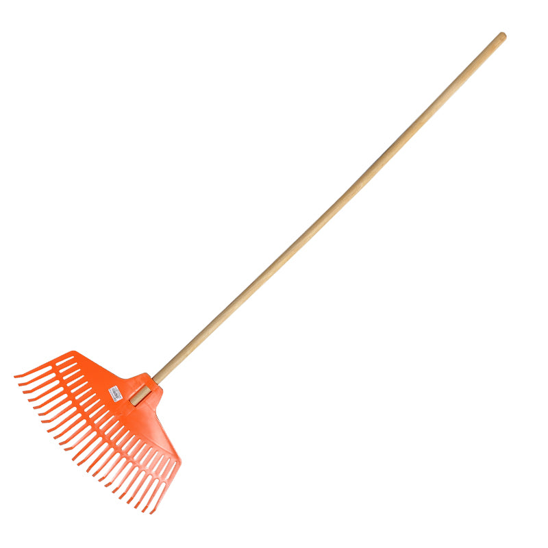 Grebla plastic cu mâner lemn 120 cm, 23 dinți, greblă dreptunghiulară Polonia 12264