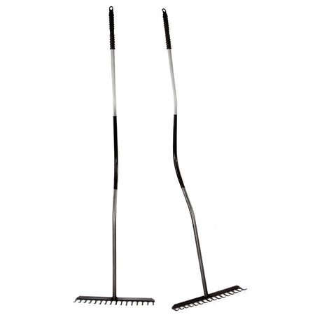 Greblă metalică cu mâner metalic 150 cm, 16 dinți Polonia 12278