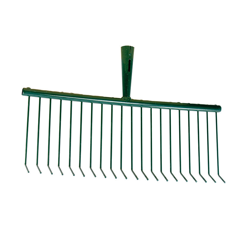 Greblă metalică cu dinți subțiri, 20 dinți, 405×170 mm, compatibilă cu mai multe mâner, POLONIA 12382