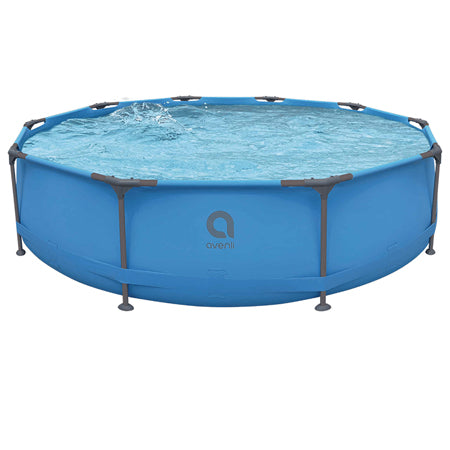 Piscină cadru metalic 366 × 100 cm cu filtru și scară, PVC, Avenli 12427EU