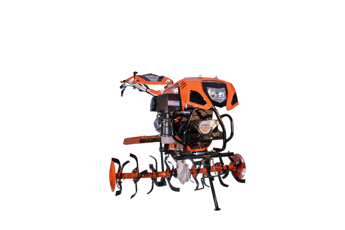 Motocultor RURIS 1300KS + roti cauciuc 5.00-12+plug reversibil rev2+roti metalice 500+set contragreutati 20kg -40