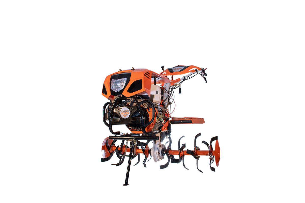 Motocultor RURIS 1300KS + roti cauciuc 5.00-12+plug reversibil rev2+roti metalice 500+set contragreutati 20kg -38