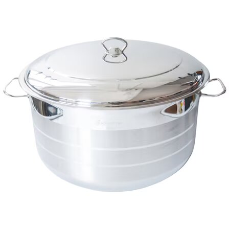 Oala Inox Profesionala Semiadânca Cu Capac Hcm Gastro - 40cm
