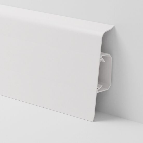 Plintă SG75 din PVC, 75 mm înălțime, 2,2 m, alb