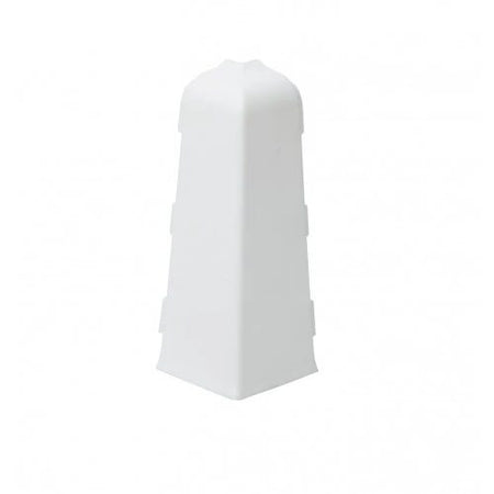 Colț exterior pentru plintă SG75 din PVC, alb, set 25 buc
