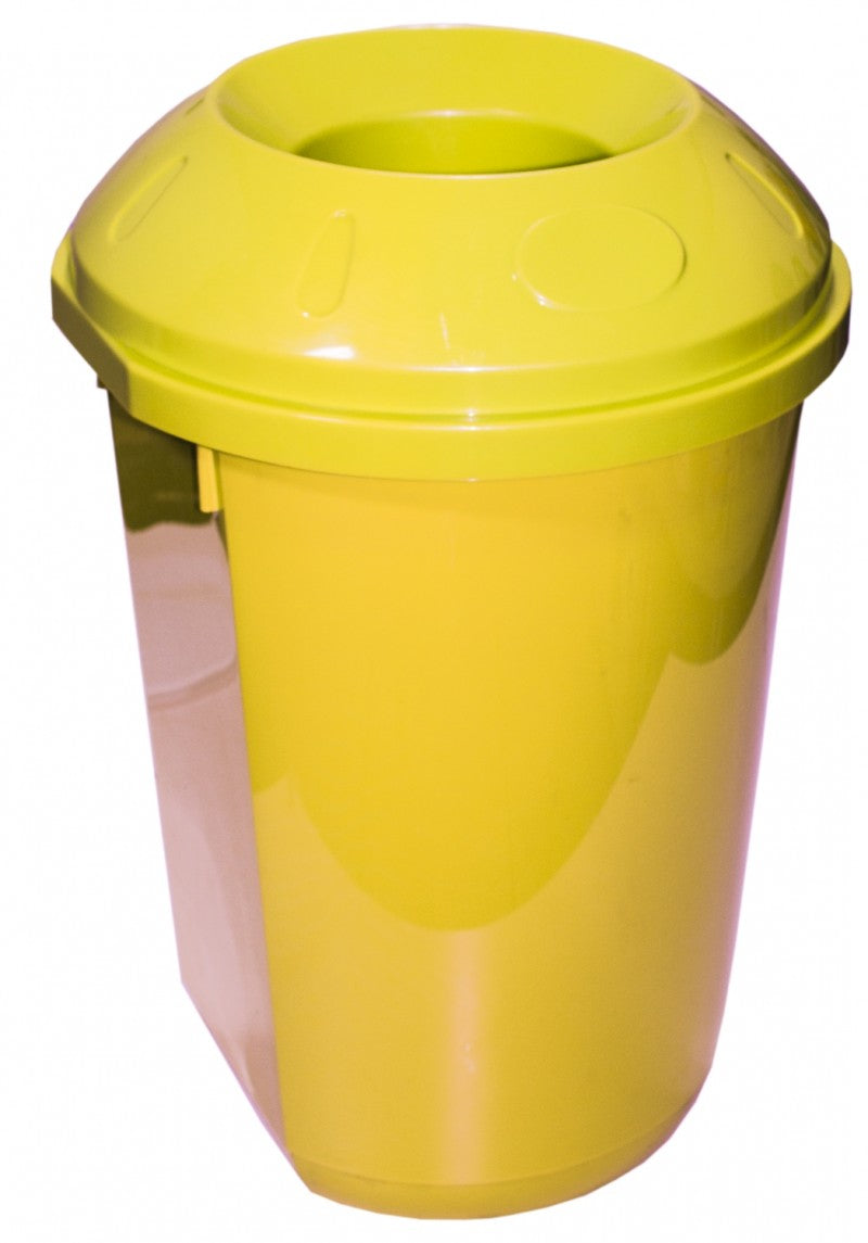 Cos Gunoi  Galben Pt Colectare Selectiva, - Sticla, 40l