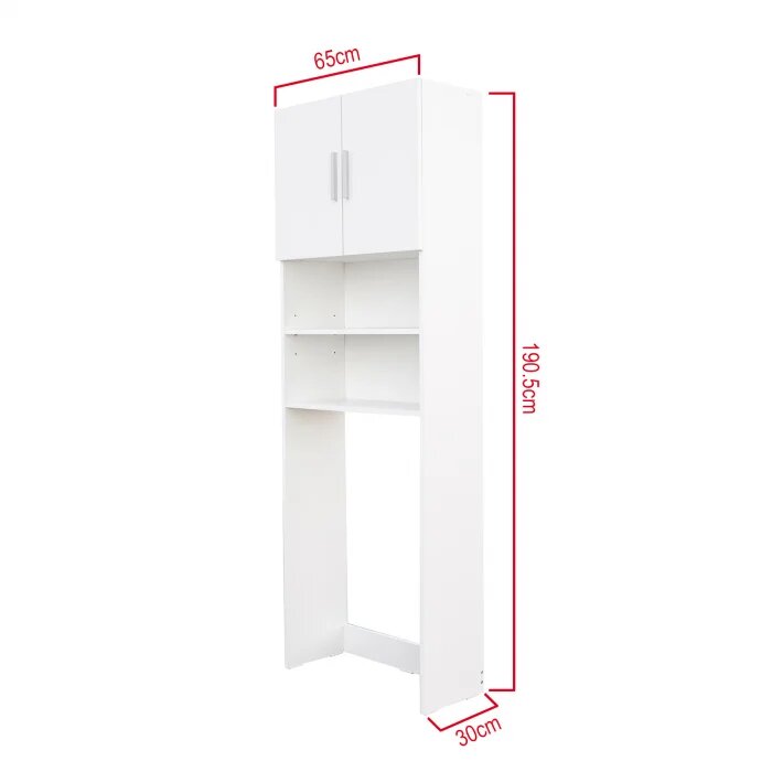 Dulap Masina De Spalat, 2 Usi, Alb, 605x30x190.5cm
