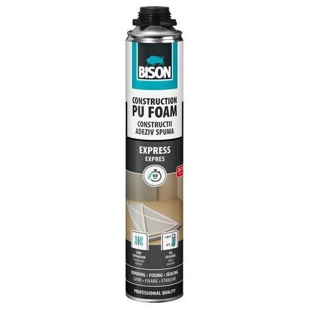 Spumă poliuretanică pentru polistiren, de pistol, 700 ml - adeziv construcții BISON