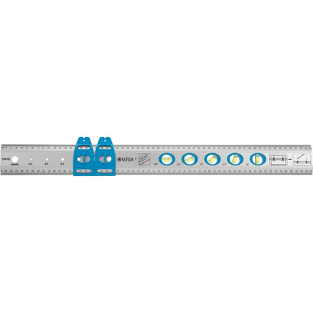 Riglă aluminiu cu scară metrică și boloboace, 600 mm MEGA 15010