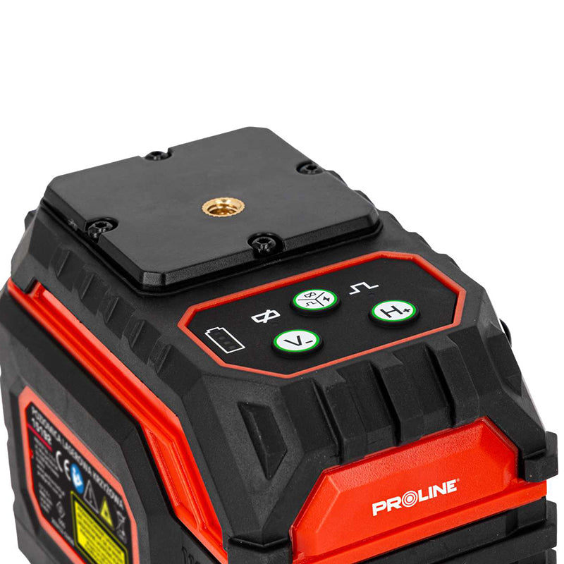 Nivela laser autonivelantă 360° 3D, fascicul verde, 25 m, Li-Ion, PROLINE 15192