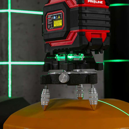 Nivela laser autonivelantă 360° 3D, fascicul verde, 25 m, Li-Ion, PROLINE 15192